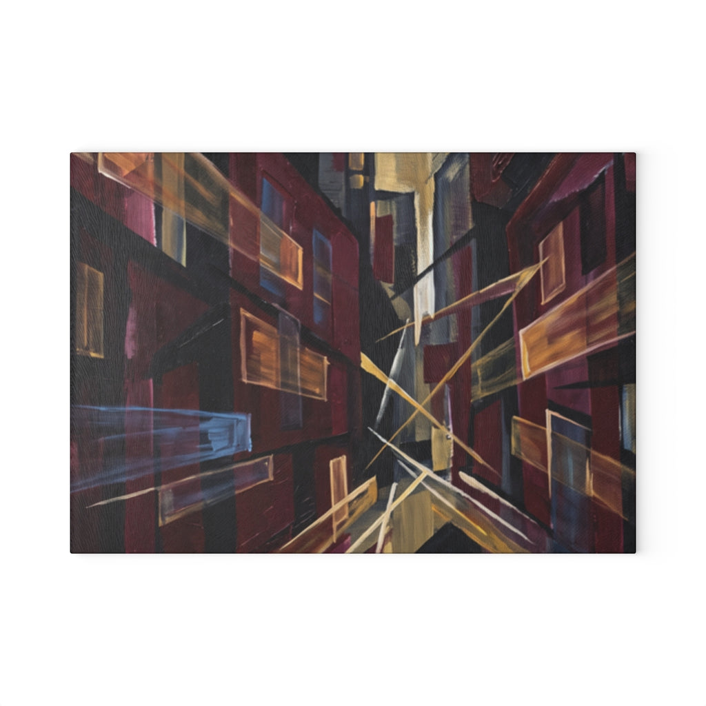 Glass Cutting Board - Urban Angles | Echovira Gallery
