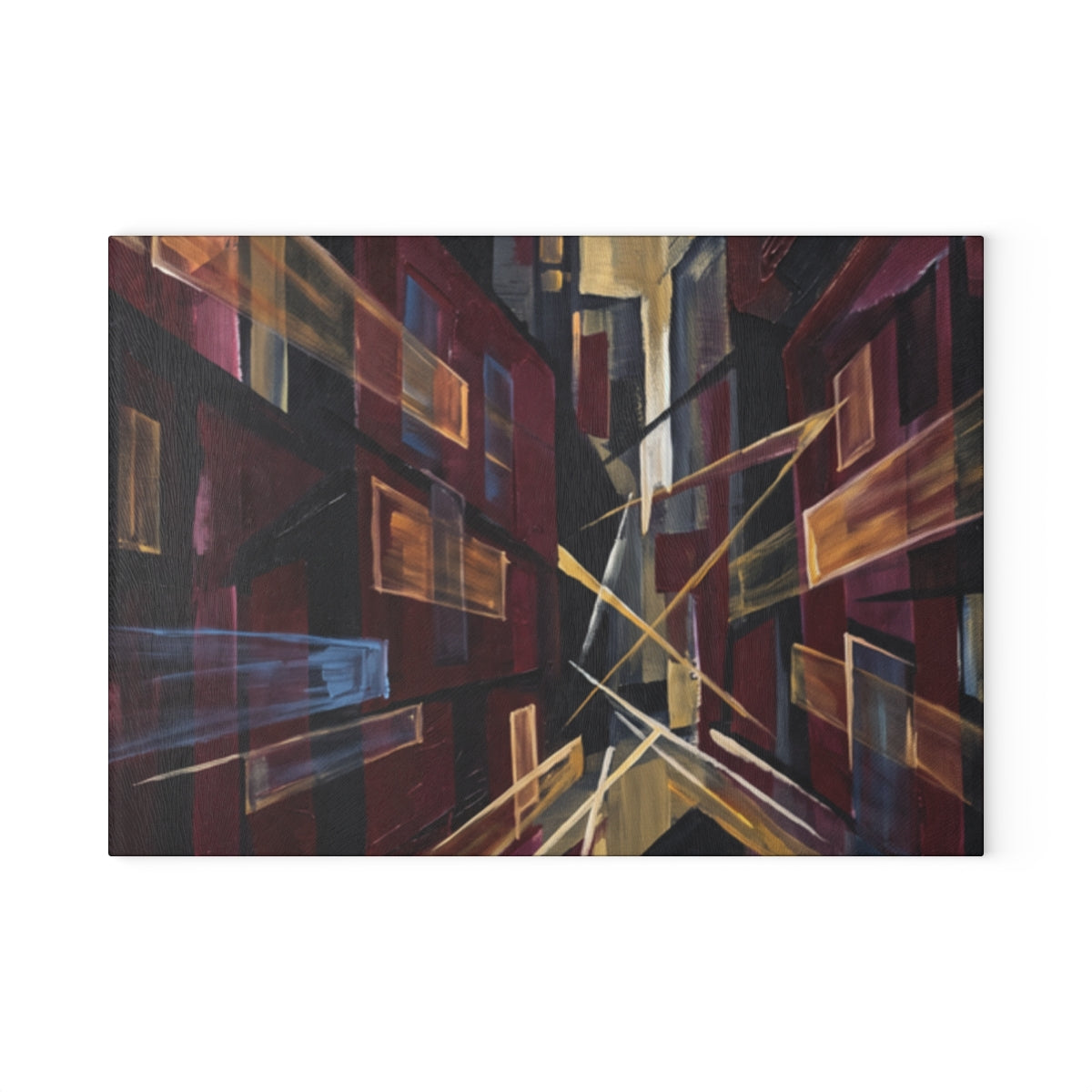 Glass Cutting Board - Urban Angles | Echovira Gallery