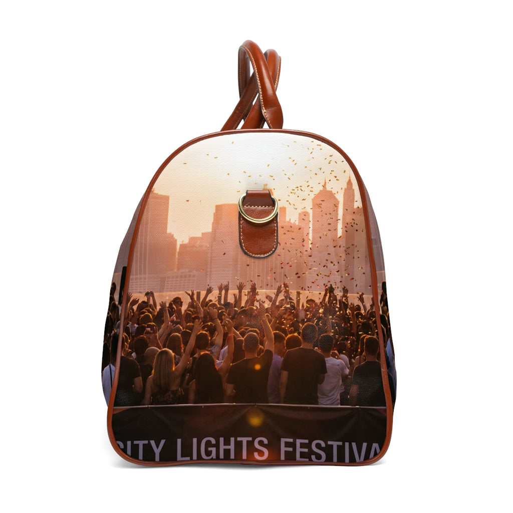 Waterproof Travel Bag - City Lights | Echovira Gallery