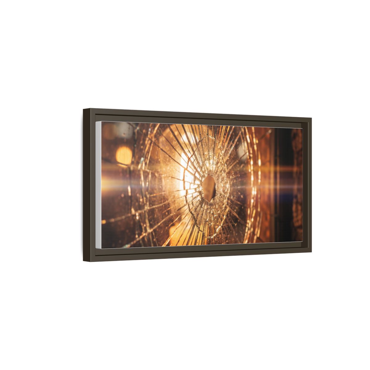 Framed Matte Canvas - Shattered Glass — Espresso / 1.25"