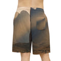 Men's Athletic Long Shorts - Ancient Stone Column Mountain...
