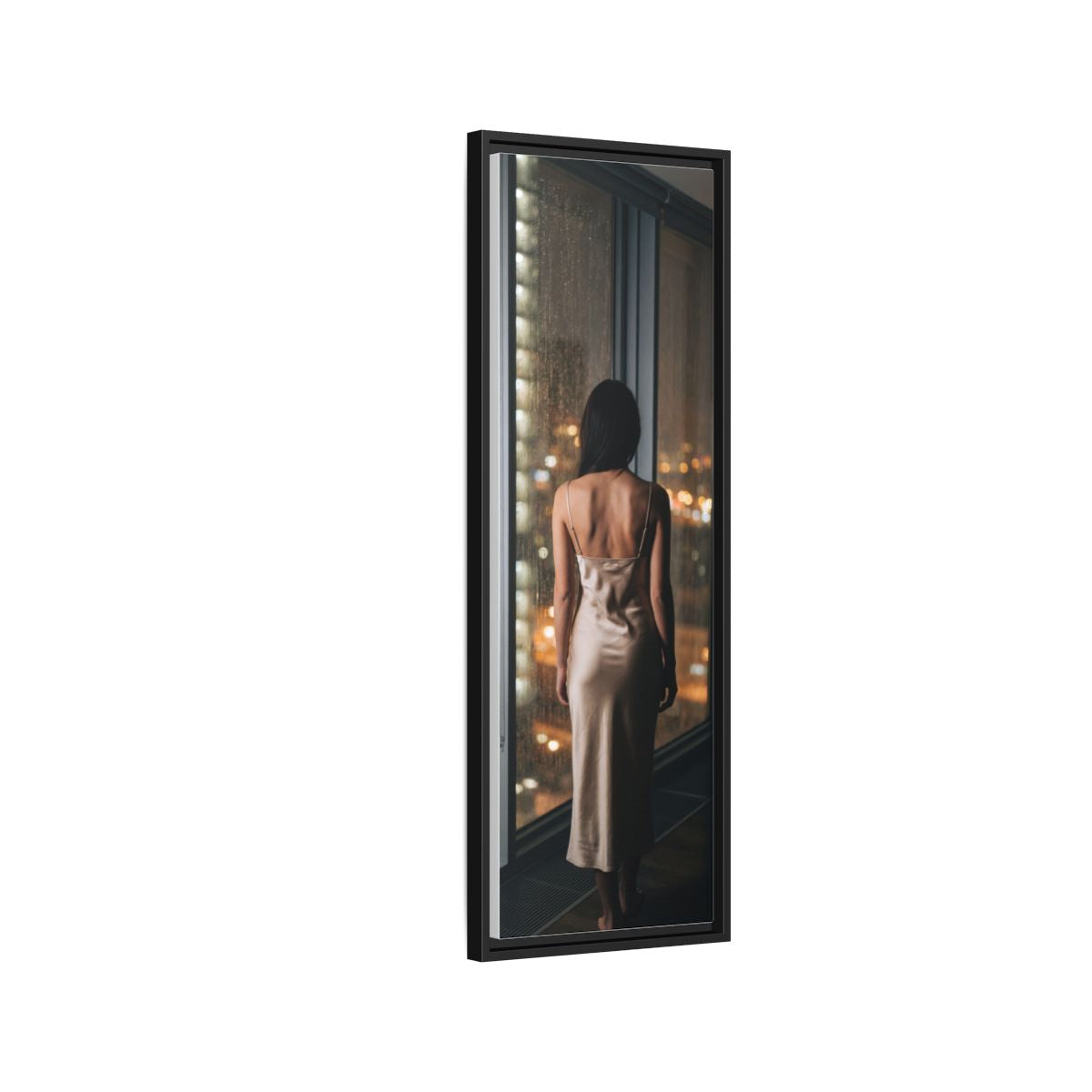 Gerahmte matte Leinwand - Cinematic Nights — Schwarz / 3,175 cm