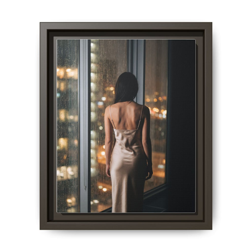 Framed Matte Canvas - Cinematic Nights — Espresso / 1.25"