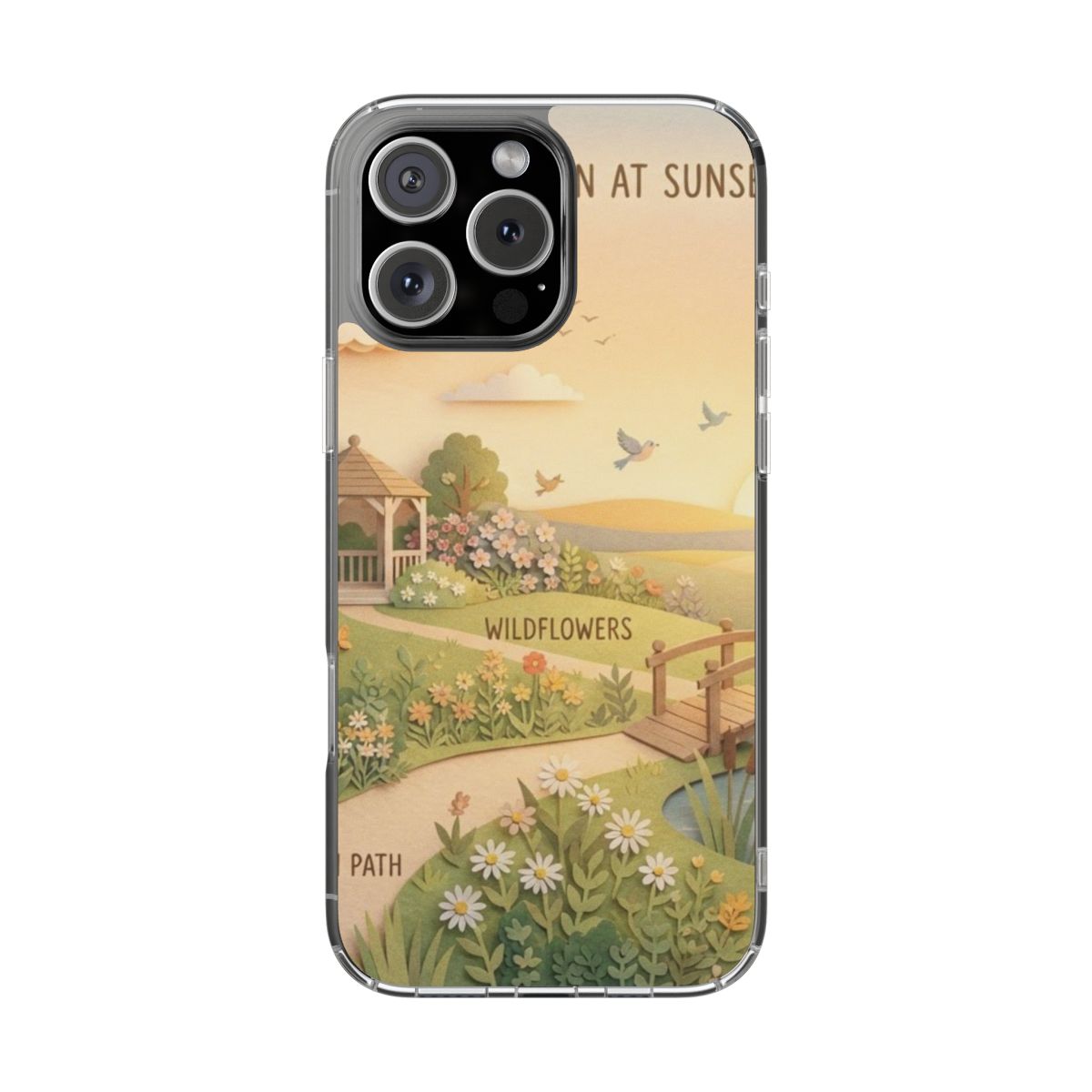 Clear Impact-Resistant Cases - Clear Phone Case - Sunset......
