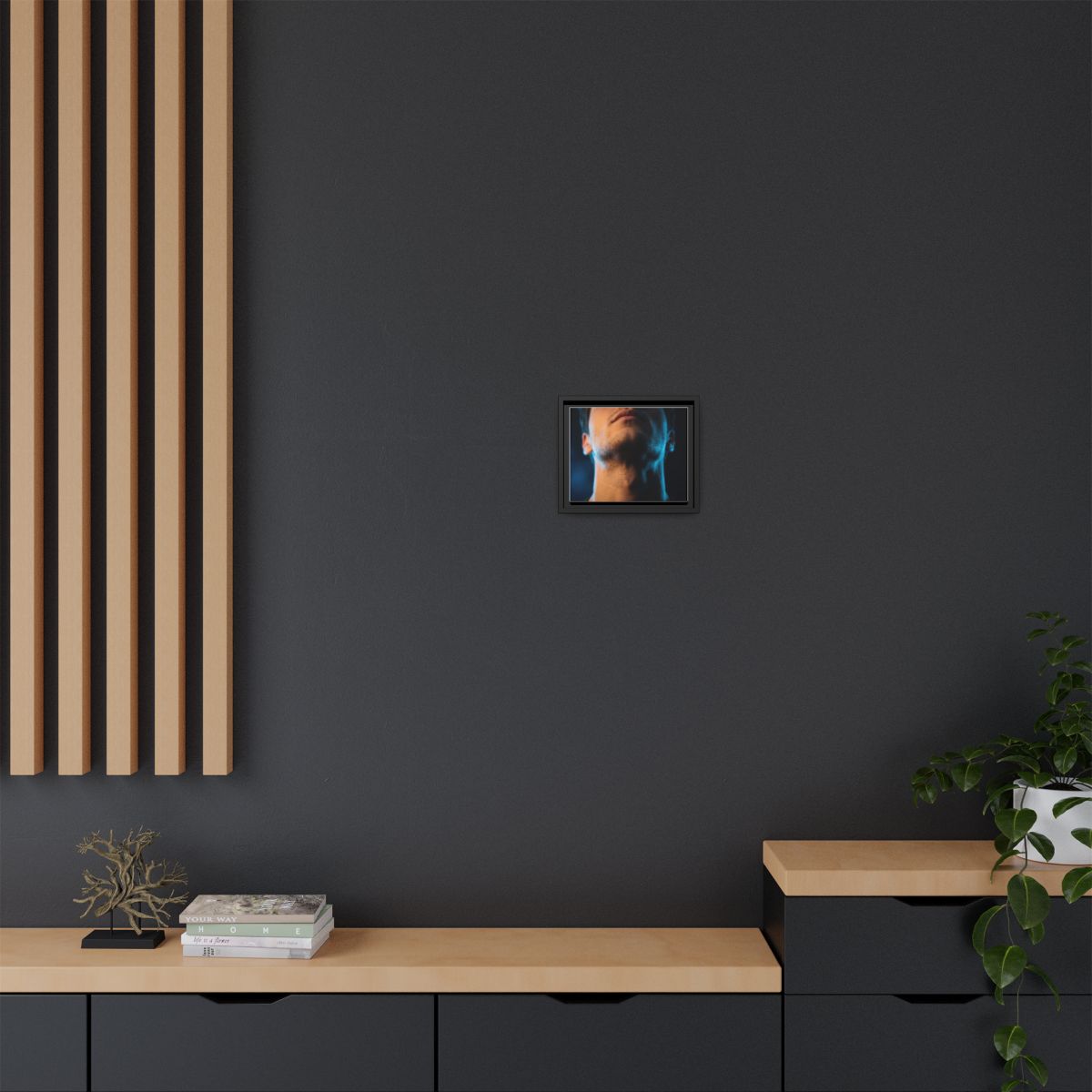 Framed Matte Canvas - Neon Pulse Core — Black / 1.25"