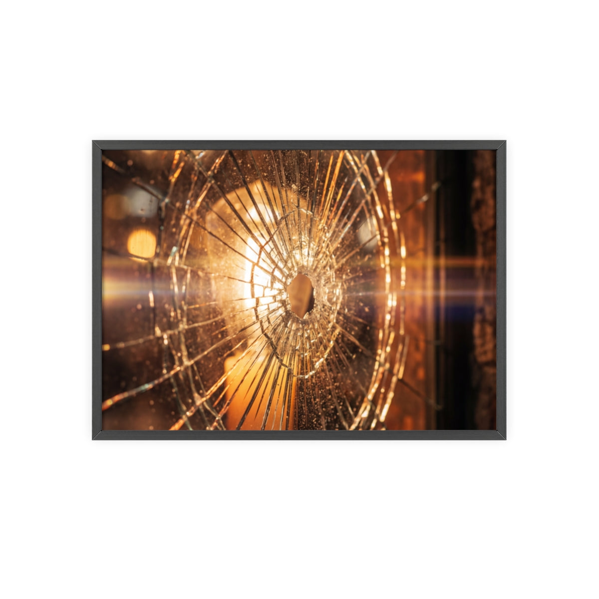 Wood Framed Poster - Cinematic Fracture
