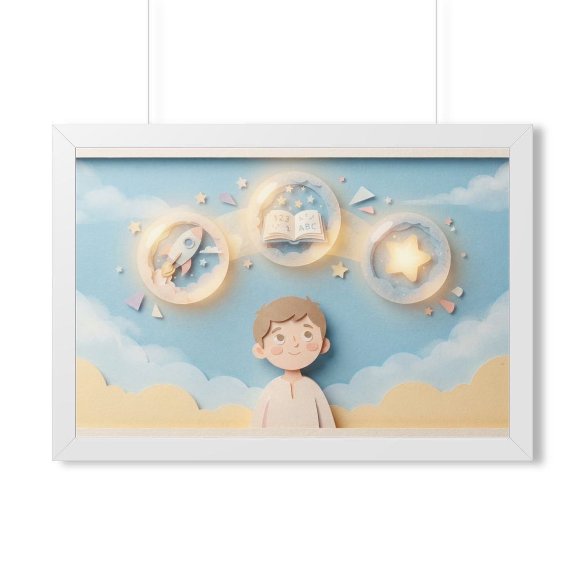 Framed Horizontal Poster - Sky Wonder — White (14×11, 16×12...