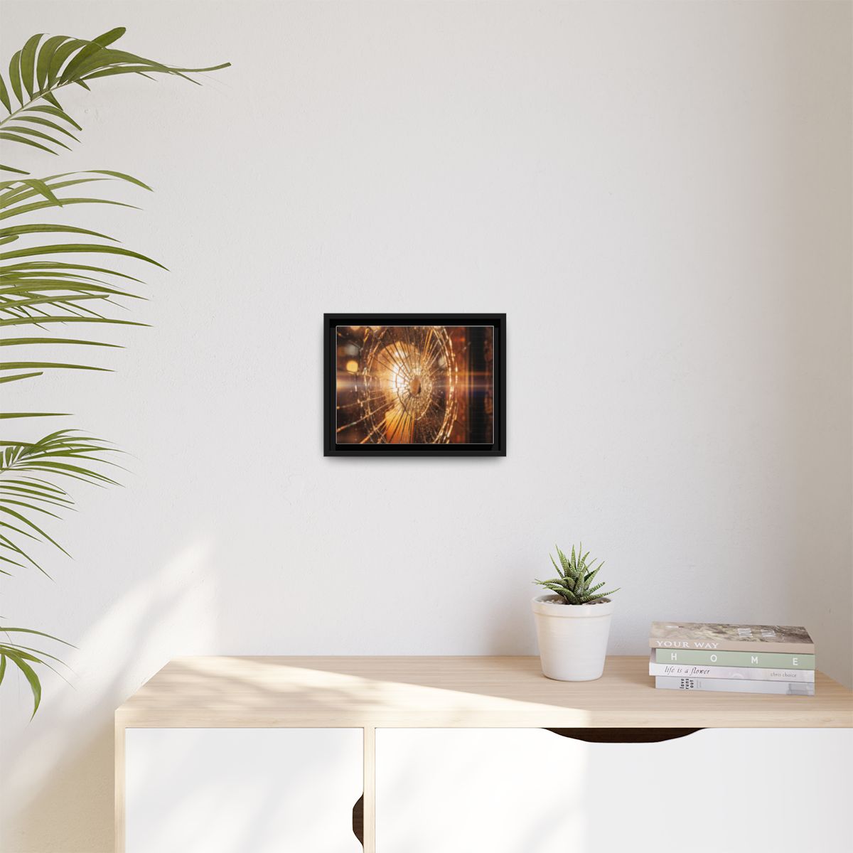Framed Matte Canvas - Amber Glow — Black / 1.25"