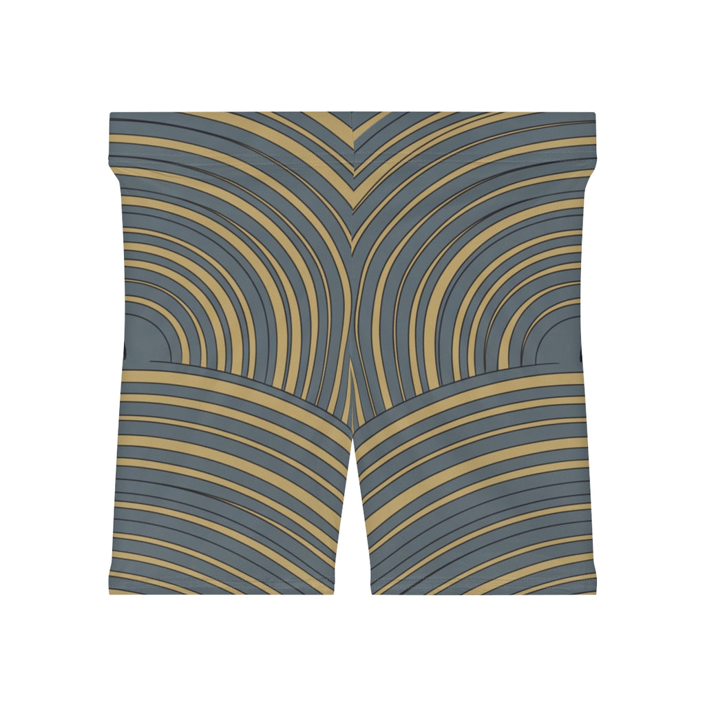 Women's Biker Shorts - Concentric Pace | Echovira Gallery