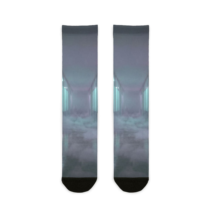 Sublimation Crew Socks - Liminal Corridor Fog Art Print