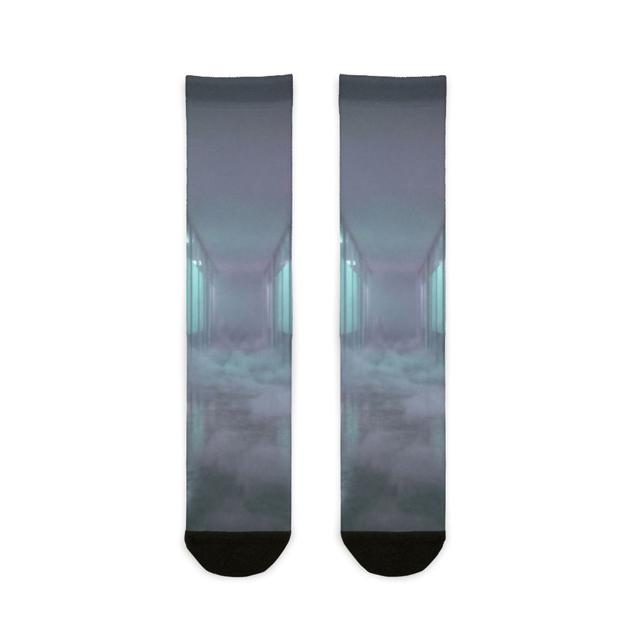 Sublimation Crew Socks - Liminal Corridor Fog Art Print