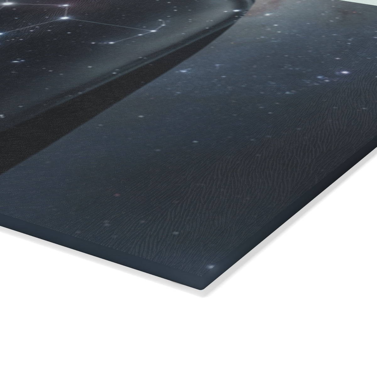 Glass Cutting Board - Cosmic Sentinel Orion Constellation......