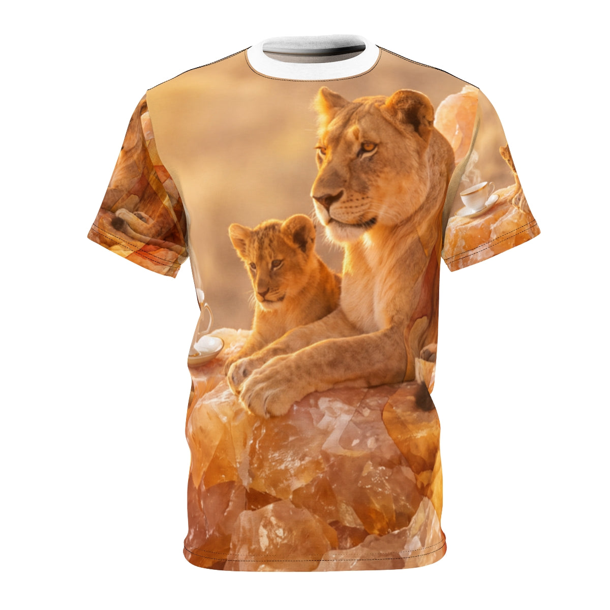 Men's Lioness and Cub Cut & Sew Tee