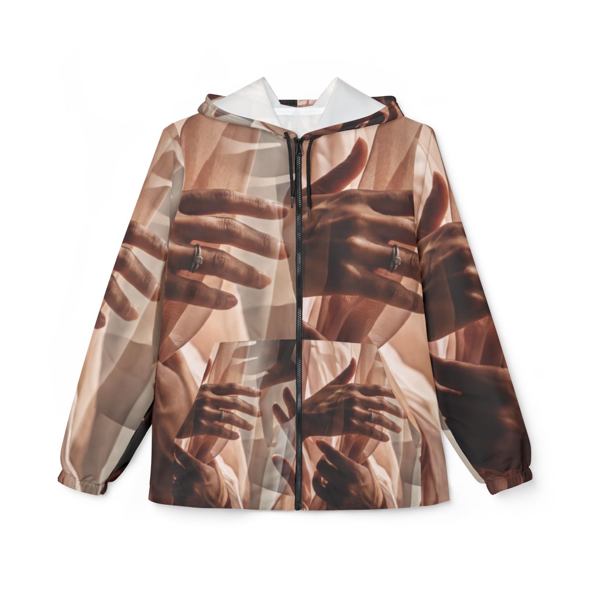 Unisex Windbreaker Jacket - Veiled Touch | Echovira Gallery