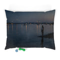 Pet Bed - Coastal Twilight Harbor | Echovira Gallery