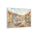 Matte Canvas Framed - Cozy Town Bus — White / 1.25" (10×8......