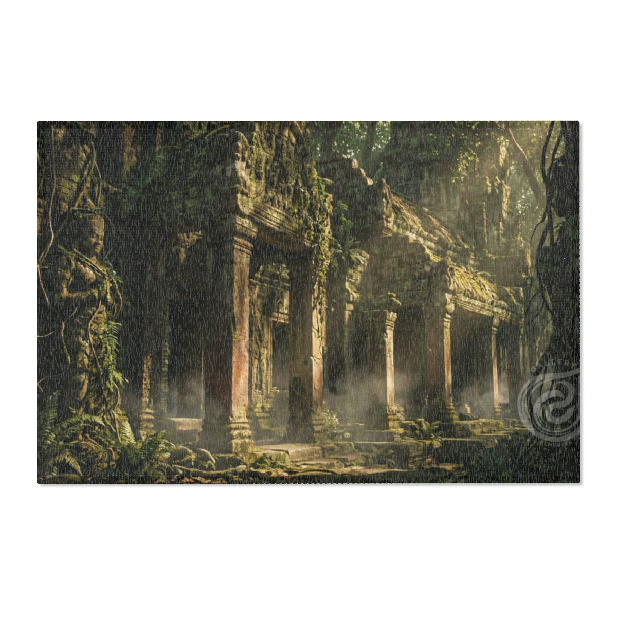 Area Rug - Overgrown Jungle Sanctuary | Echovira Gallery