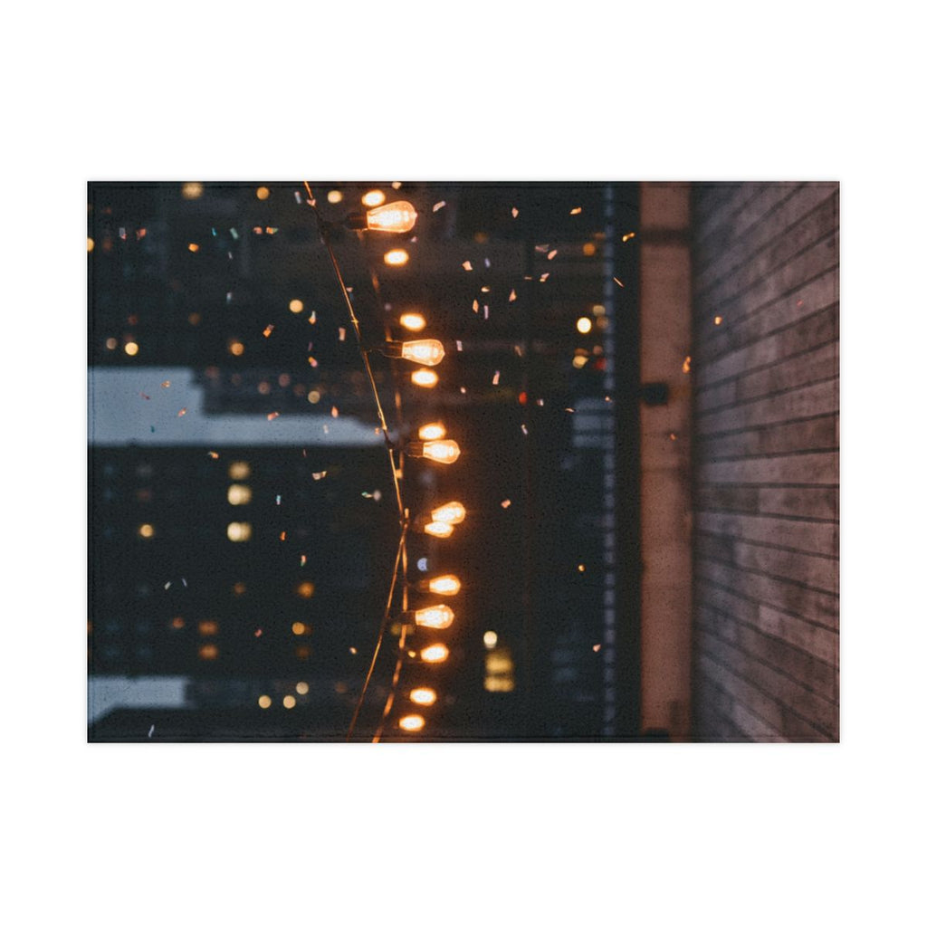Toddler Blanket - Twinkling City Skyline Dreams | Echovira...