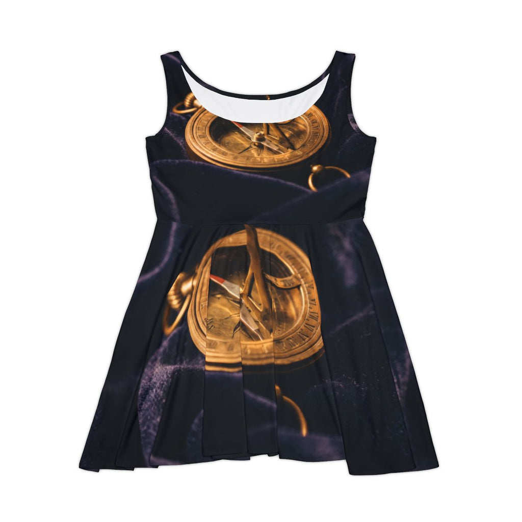 Women's Skater Dress Antique Sundial Compass