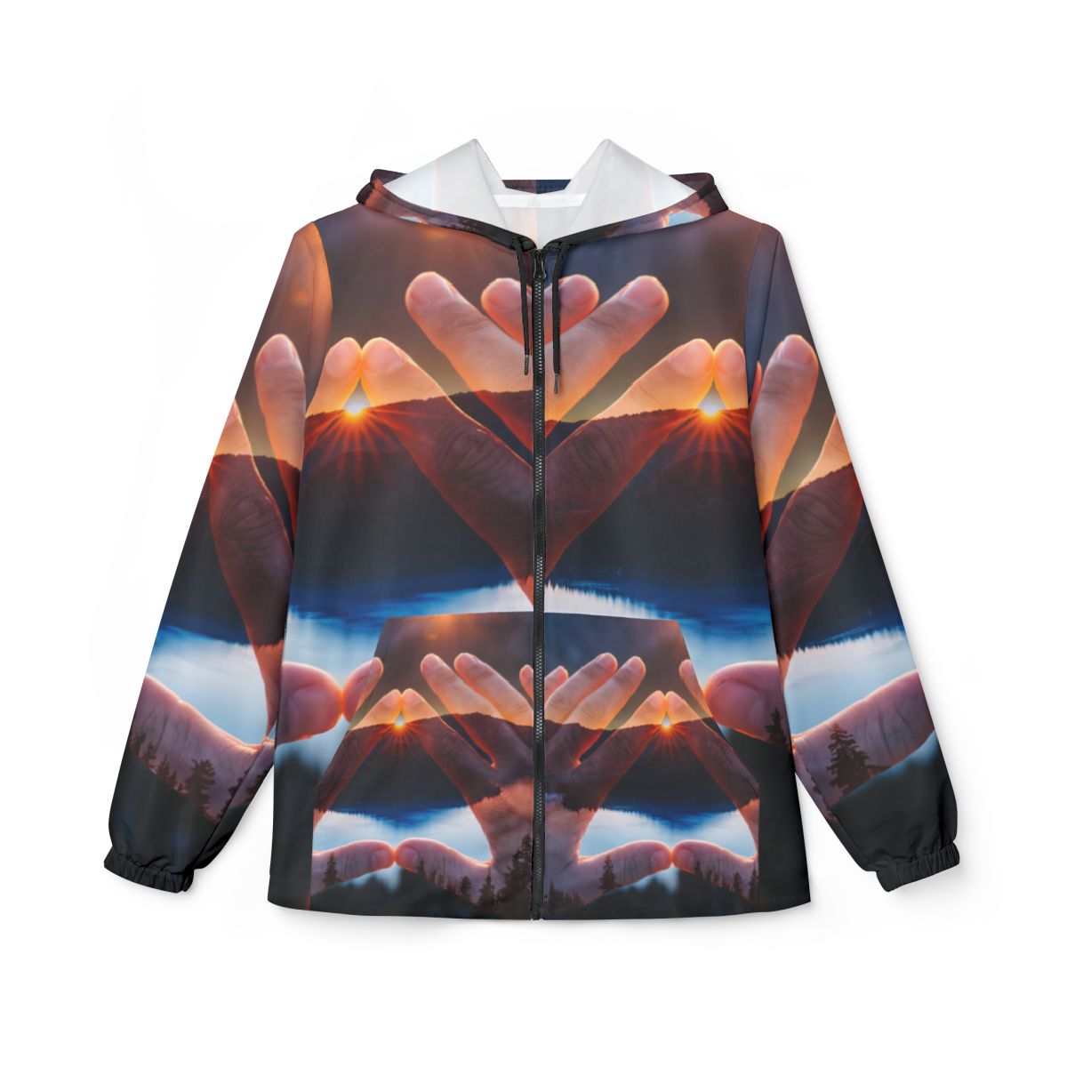 Men's Windbreaker Jacket - Alpine Sunrise Trail | Echovira...
