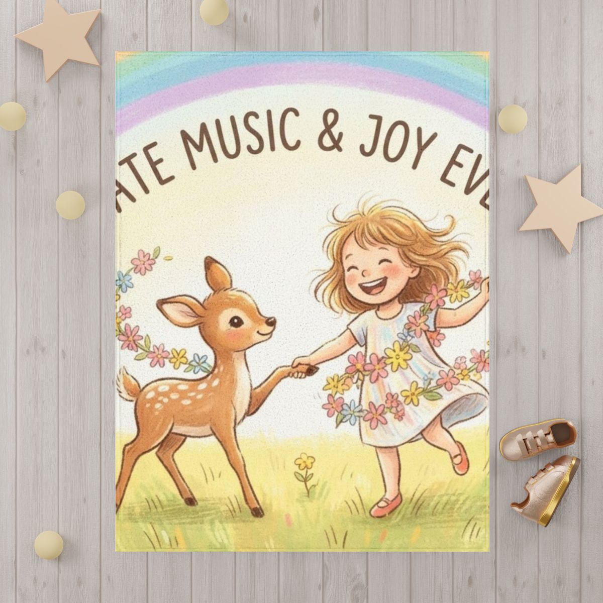 Toddler Blanket - Joyful Meadow Snuggle | Echovira Gallery