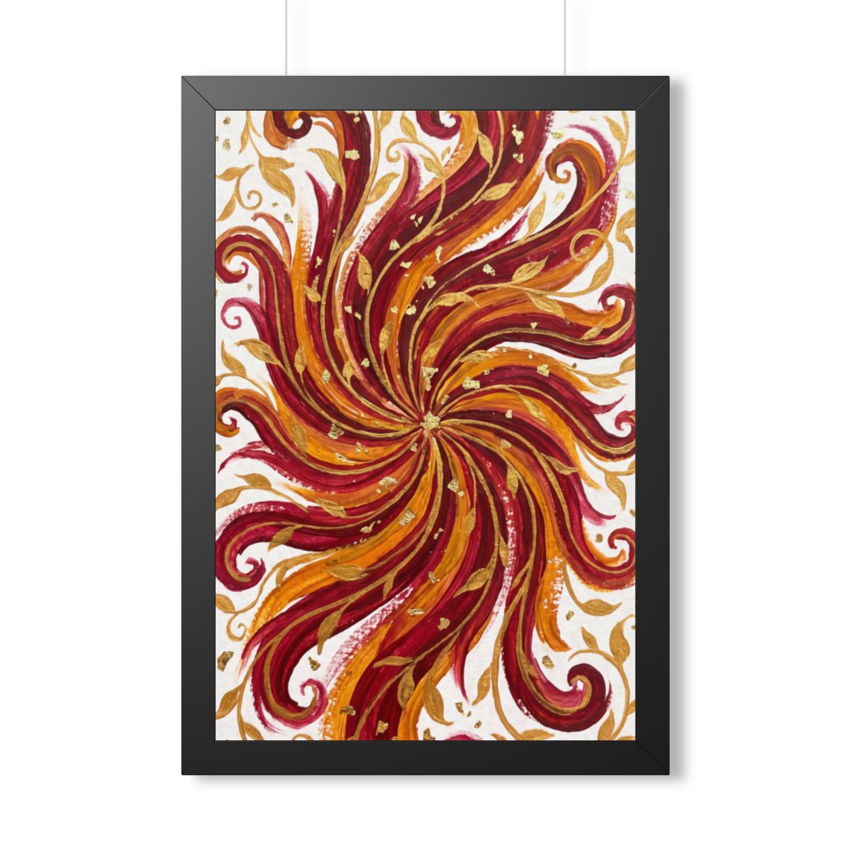 Framed Vertical Poster - Gilded Solstice Art — Black (11×14...