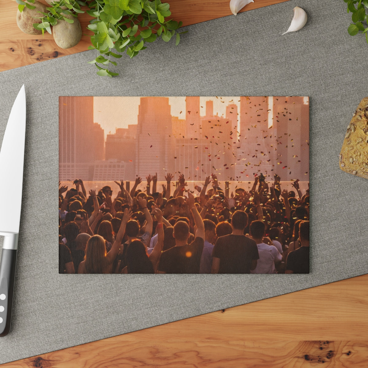 Glass Cutting Board - City Lights Festival | Echovira...