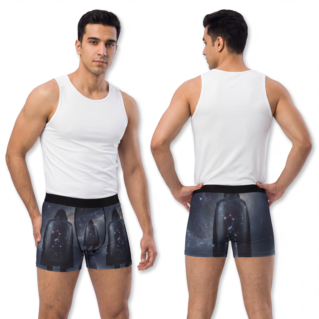 Men's Boxer Briefs - Cosmic Sentinel Orion Constellation Art...