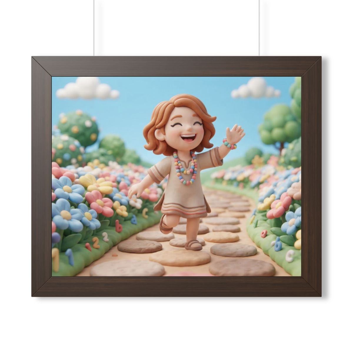 Framed Horizontal Poster - Wide Meadow — Walnut (14×11... |...