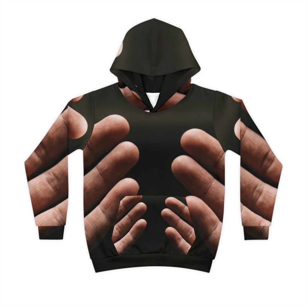 Children's Hoodie with Open Palms Art
