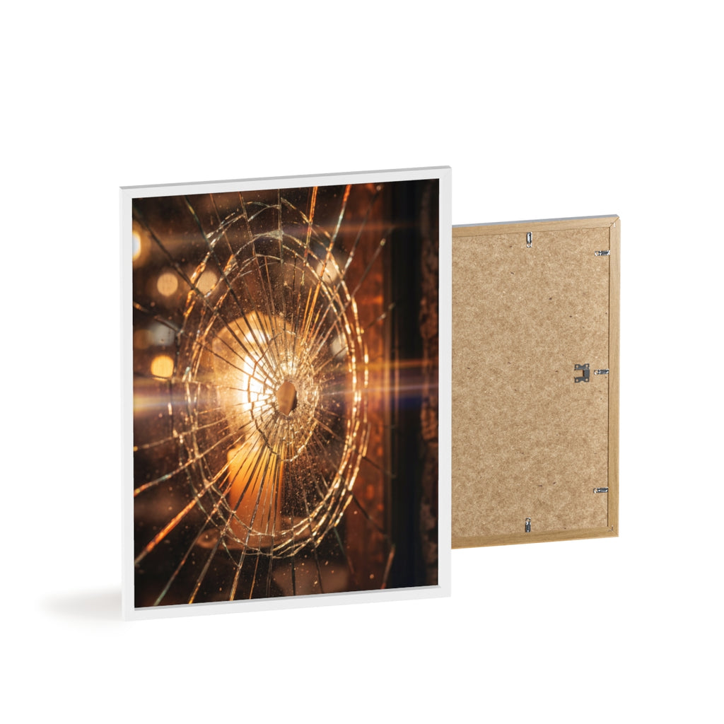 Wood Framed Poster - Cinematic Fracture