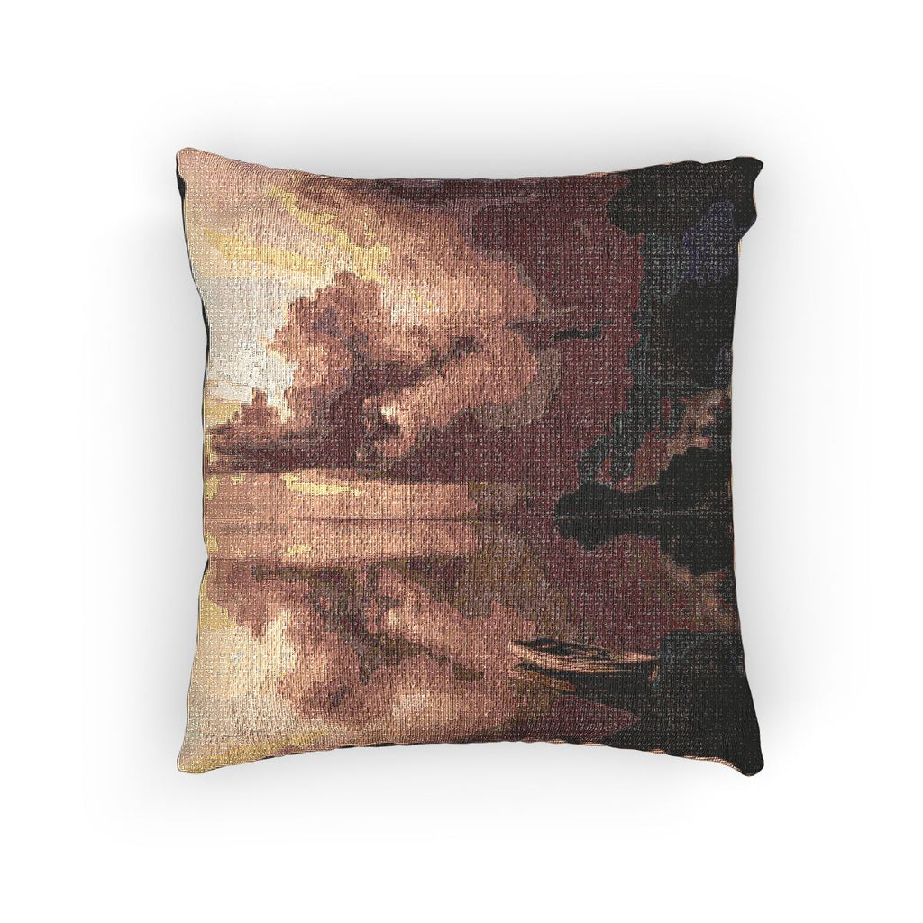 Woven Pillow - Golden Hour Texture | Echovira Gallery