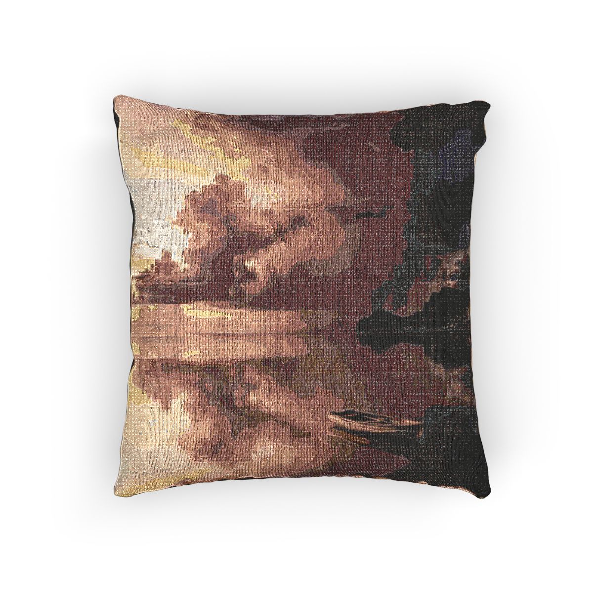 Woven Pillow - Golden Hour Texture | Echovira Gallery