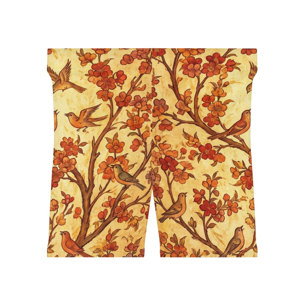 Women's Biker Shorts with Tree of Life Birds
