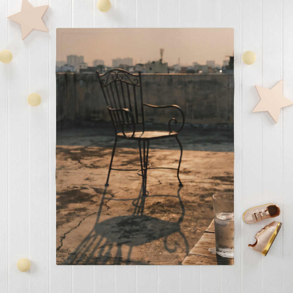 Rooftop Solitude Art Soft Fleece Baby Blanket