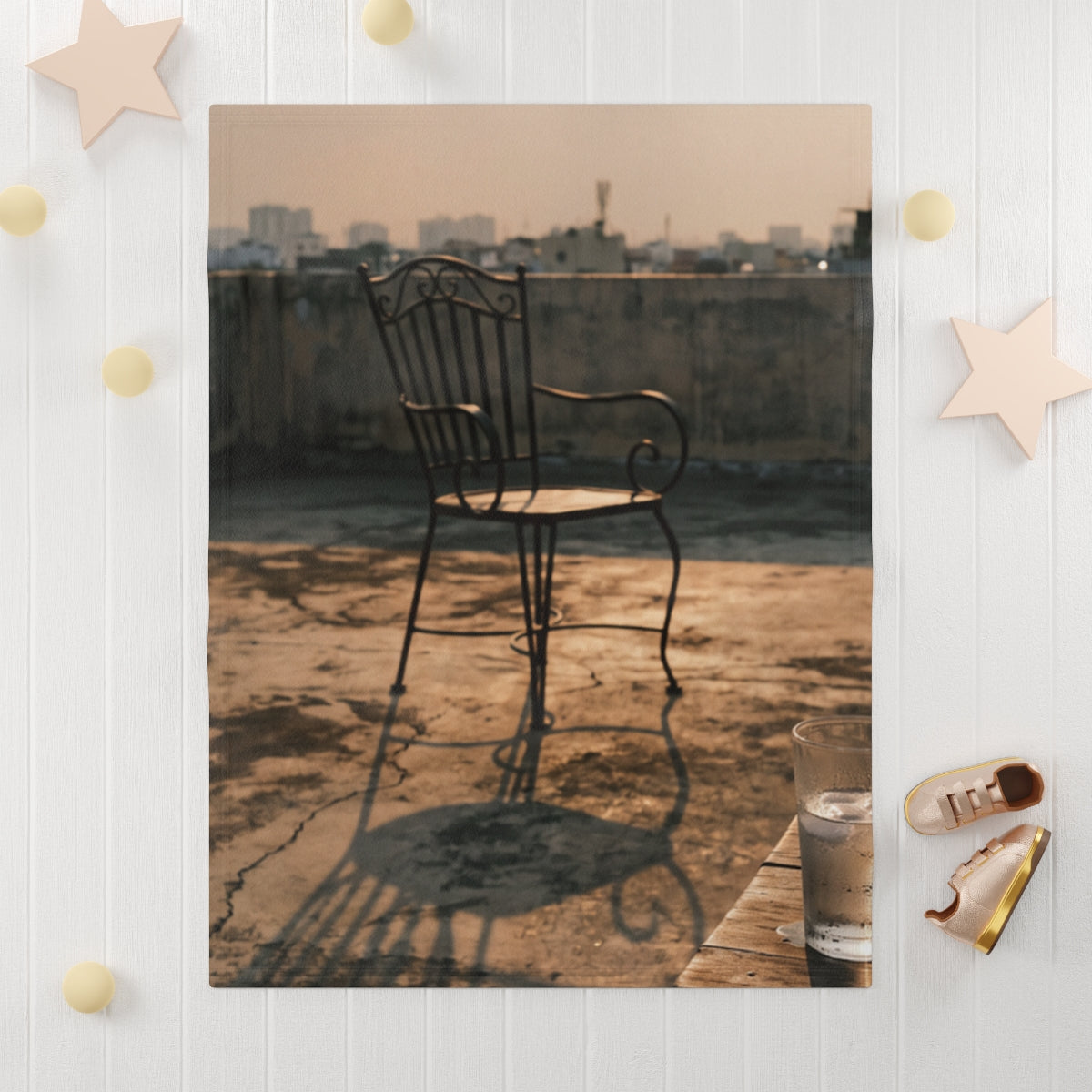Rooftop Solitude Art Soft Fleece Baby Blanket