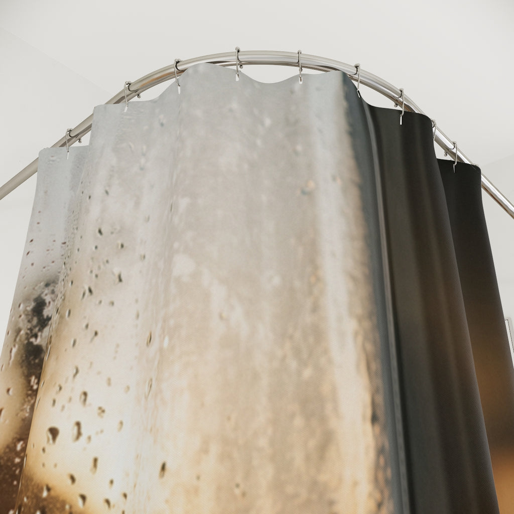Shower Curtain - Misty Silhouette Amber | Echovira Gallery