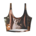 Polyester Sports Bra - Rainscape Grid | Echovira Gallery