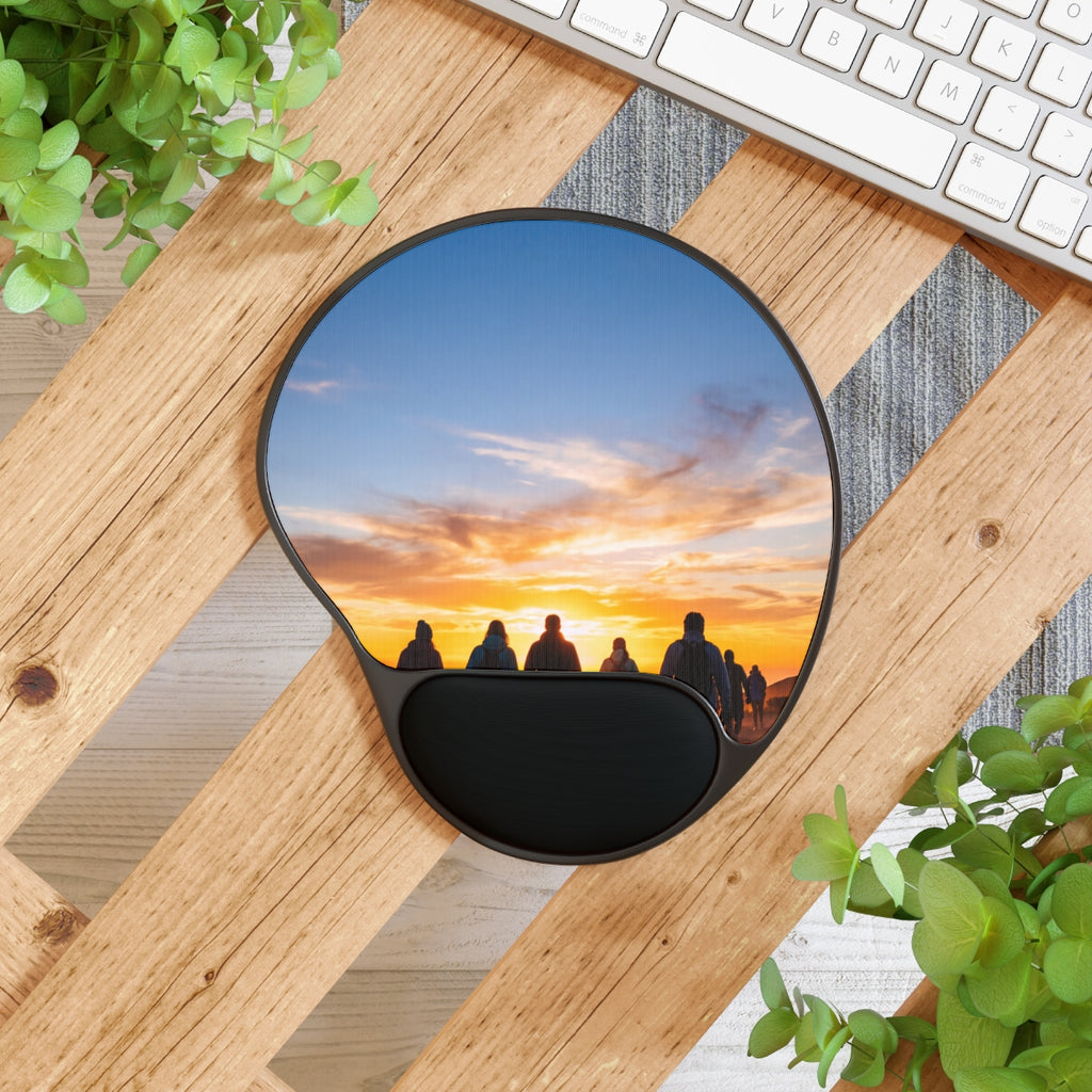 Mouse Pad With Wrist Rest - Sunrise Trek