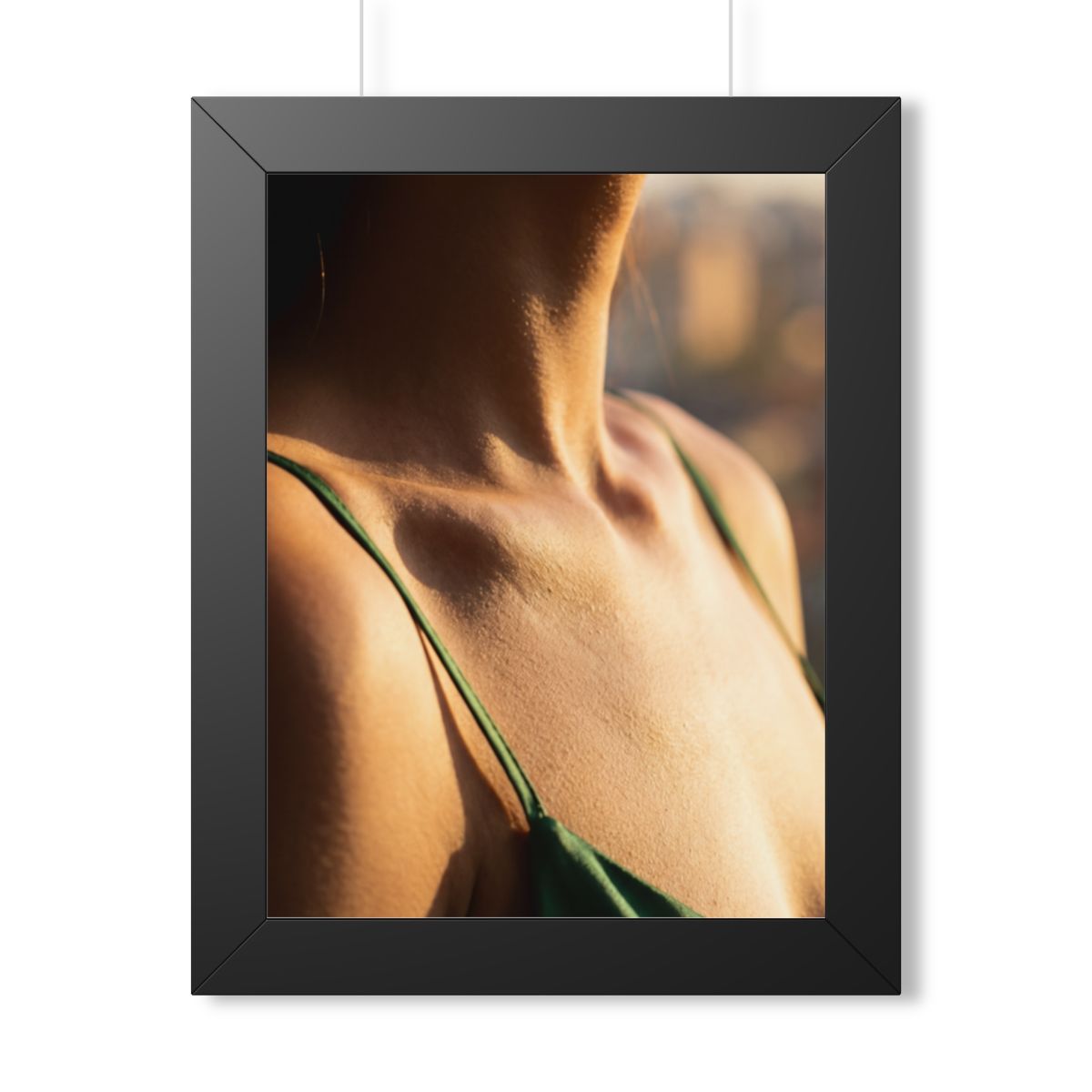 Framed Vertical Poster - Golden Hour Glow - Minimalist... |...