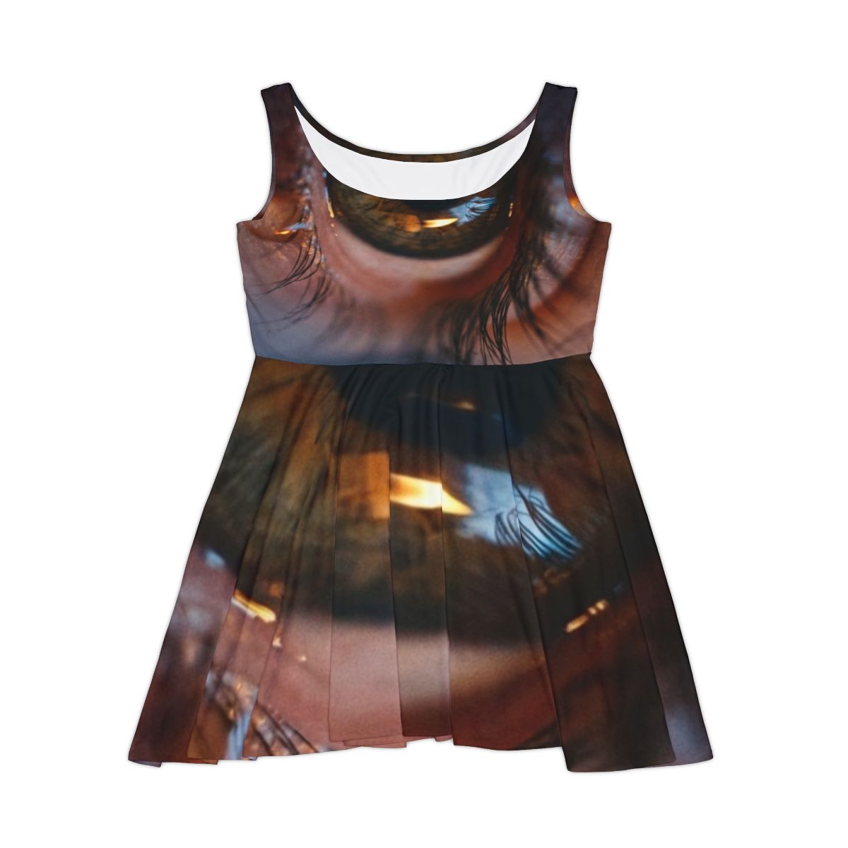 Women's Skater Dress - Amber Iris Reflection Fine Art Print...