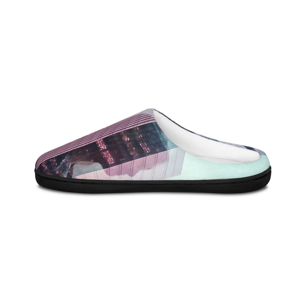 Women's Indoor Slippers with City Reflection Art
