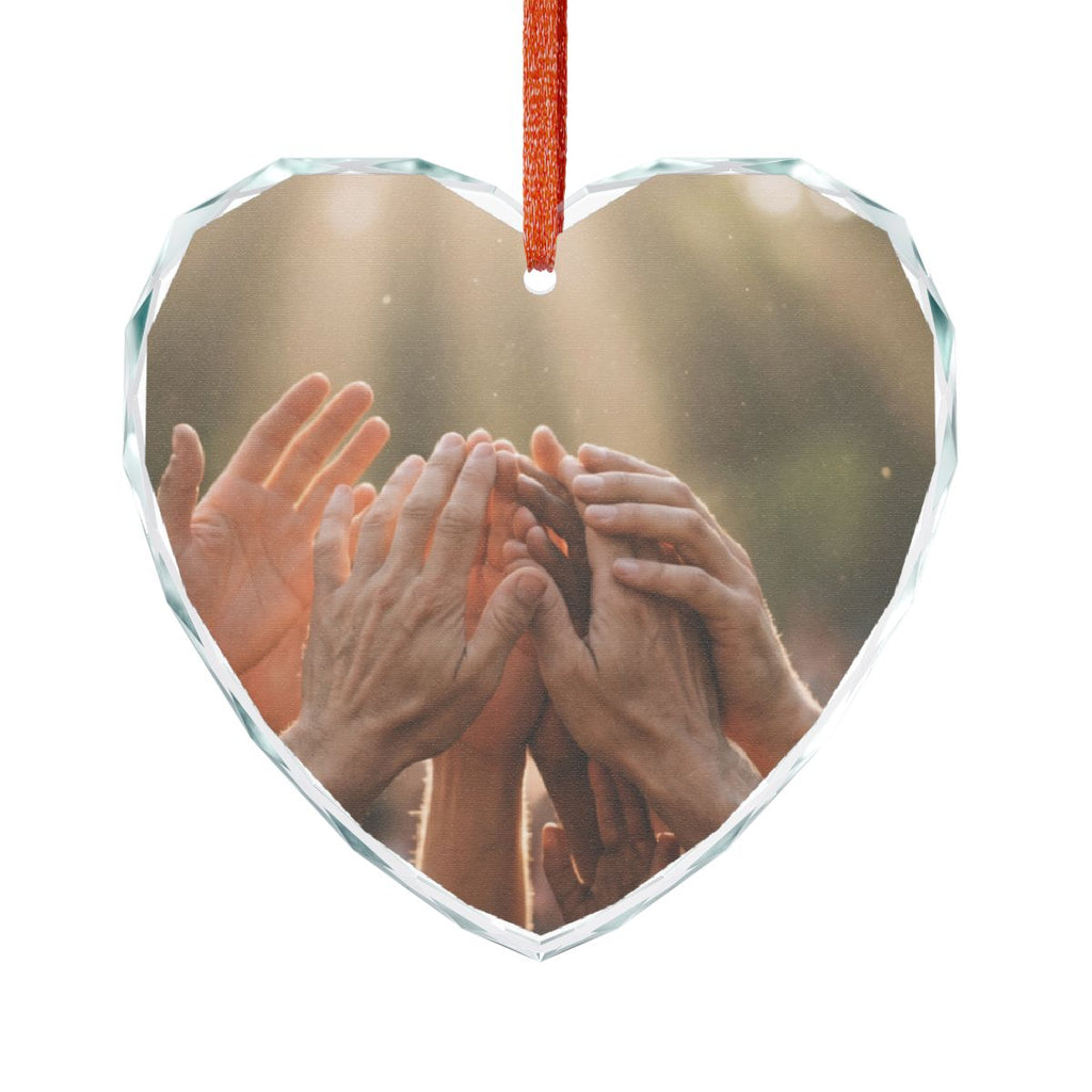 Crystal Glass Ornament - Golden Rays of Unity Wall Art |...