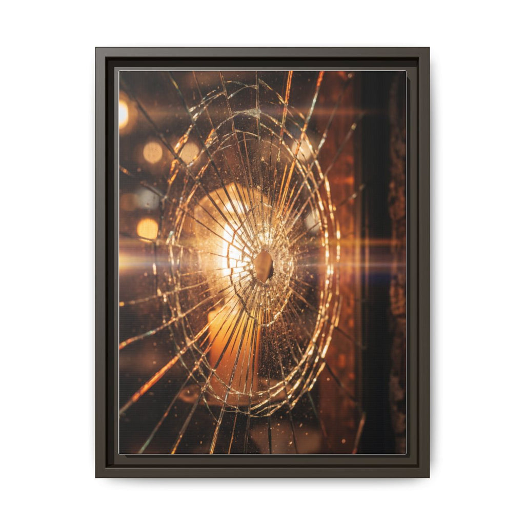 Framed Matte Canvas - Shattered Glass