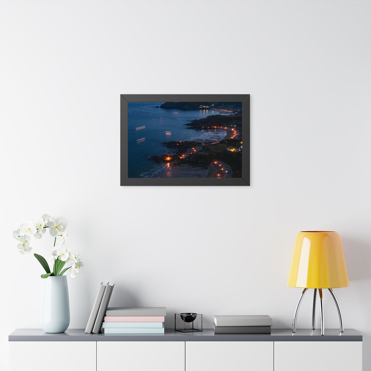 Framed Horizontal Poster - Coastal — Black (14×11, 16×12......