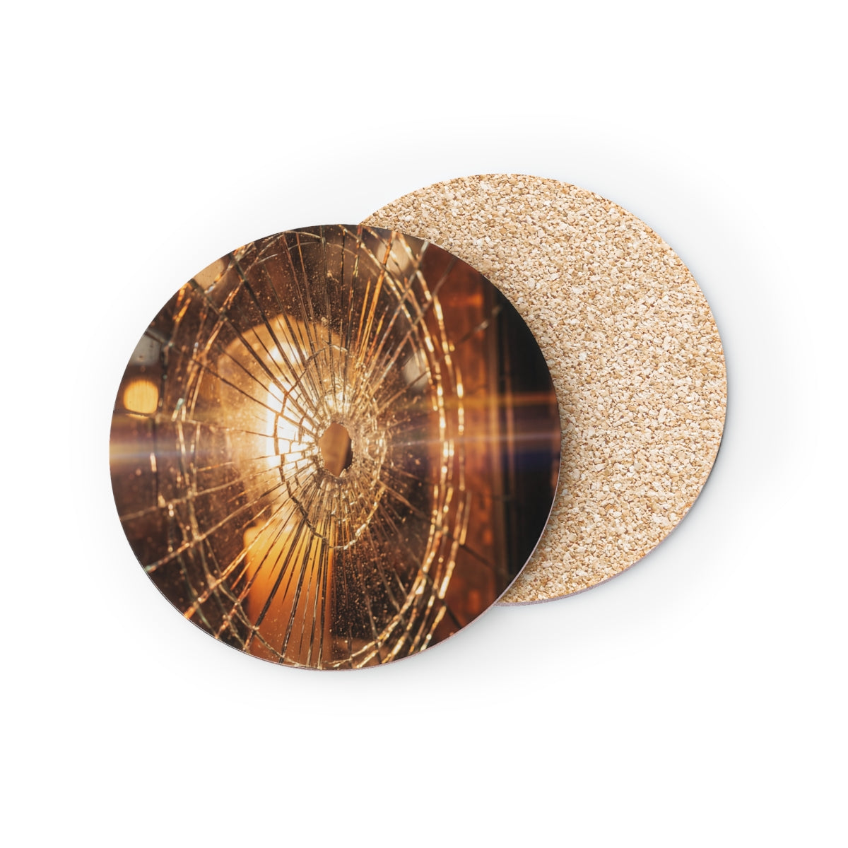 Coasters - Shattered Glass Glow Art Print | Echovira Gallery