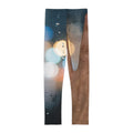 Kids Leggings with Rainy Nocturnal City Art