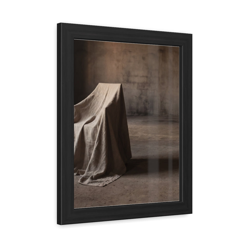 Framed Poster - Draped Minimalist Form — Portrait