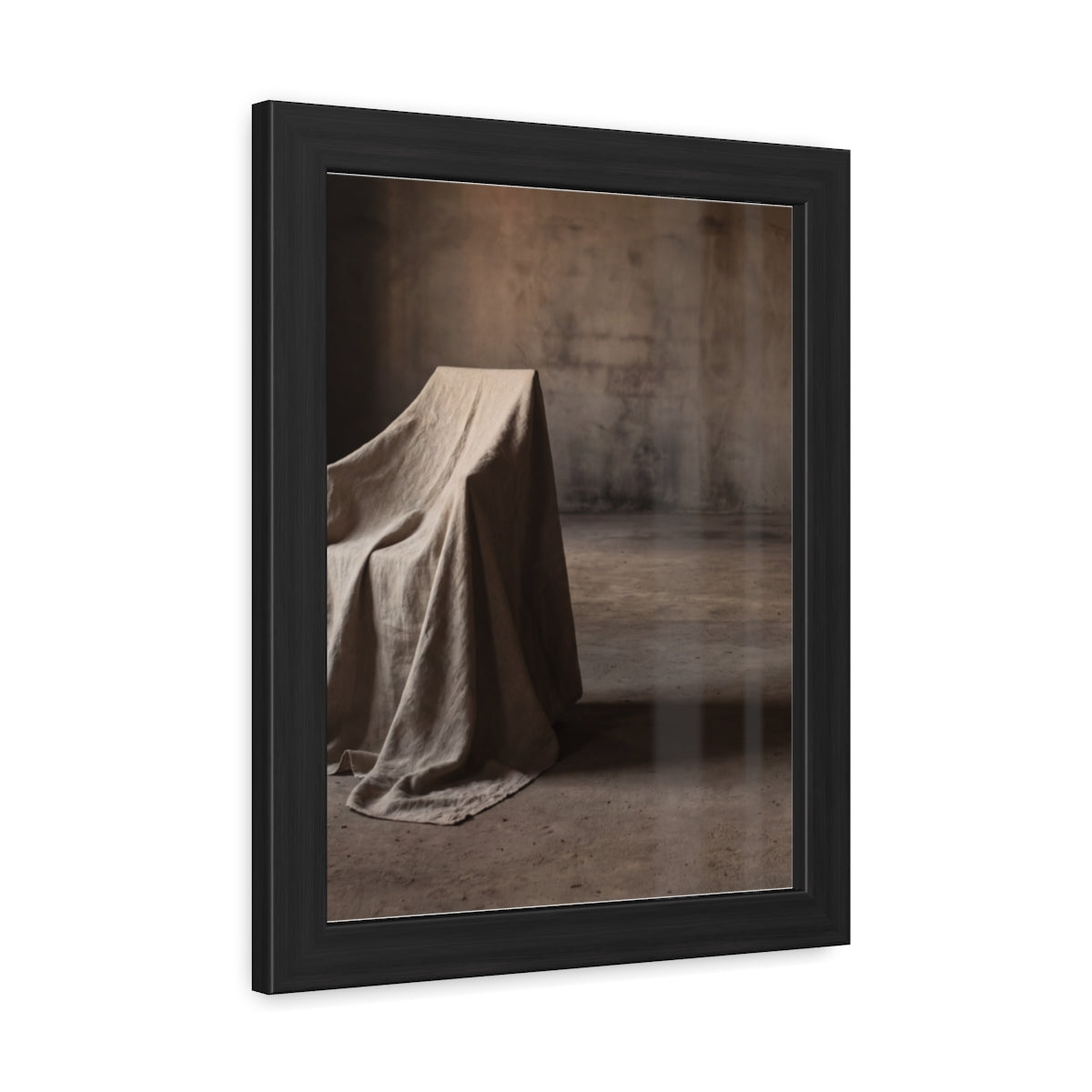 Framed Poster - Draped Minimalist Form — Portrait