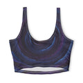 Sports Bra - Cosmic Indigo Vortex Support | Echovira Gallery